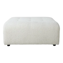 Repose-pieds en bouclé crème Vint - Hkliving