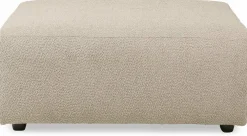 Repose-pieds en bouclé taupe L Jax - Hkliving