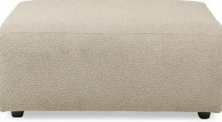 Repose-pieds en bouclé taupe L Jax - Hkliving