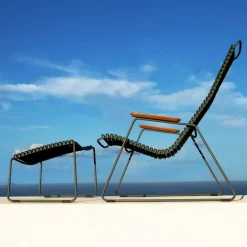 Repose-pieds en métal et plastique bleu clair CLICK - Houe