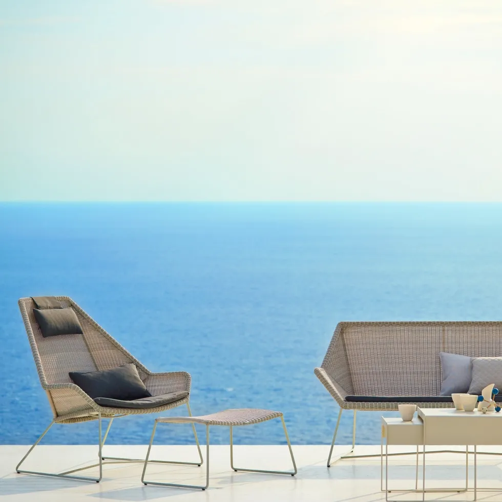 Repose-pieds gris Breeze - Cane-Line