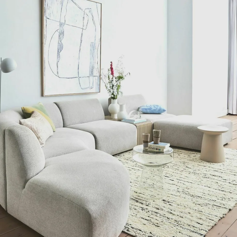 Repose-pieds sneak gris clair S Jax - Hkliving