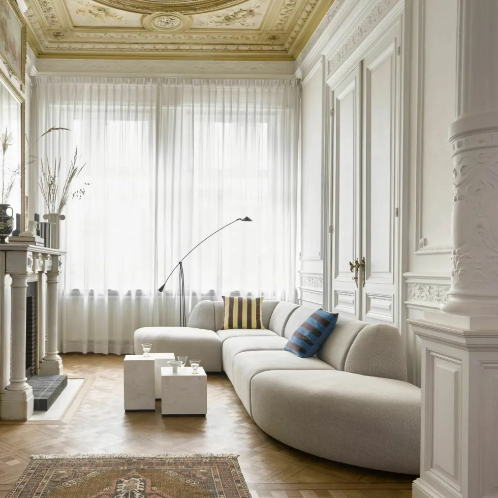 Repose-pieds sneak gris clair S Jax - Hkliving