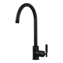 Robinet mitigeur de cuisine en métal massif brut noir 37,2 x 25,3 cm - Buster+Punch