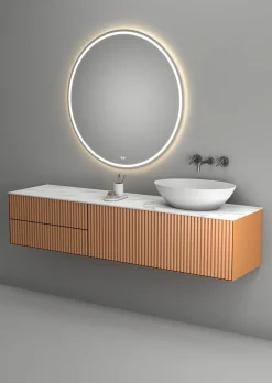 Robinet mélangeur lavabo mural en laiton gun métal Corbeau - Kroos