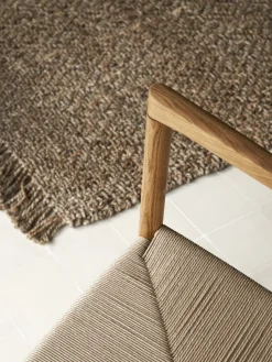 Rocking chair en chêne huilé et assise cord naturel 106cm CH45 - Carl Hansen & Søn