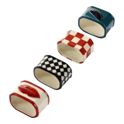 4 Ronds de serviette en grès 4,8x3x3,2 cm - Serax