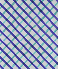 Rouleau de papier peint bleu 1 m Croisillon - Petite Friture