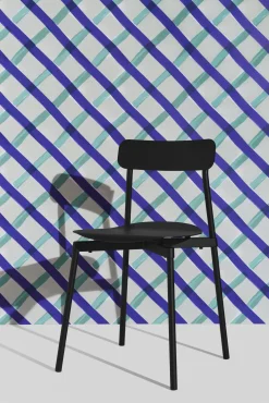 Rouleau de papier peint bleu 1 m Croisillon - Petite Friture