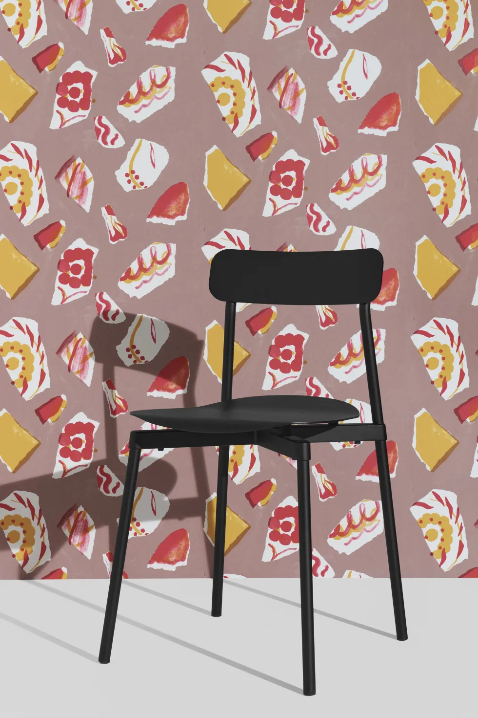 Rouleau de papier peint orange 1 m Mosaïque - Petite Friture