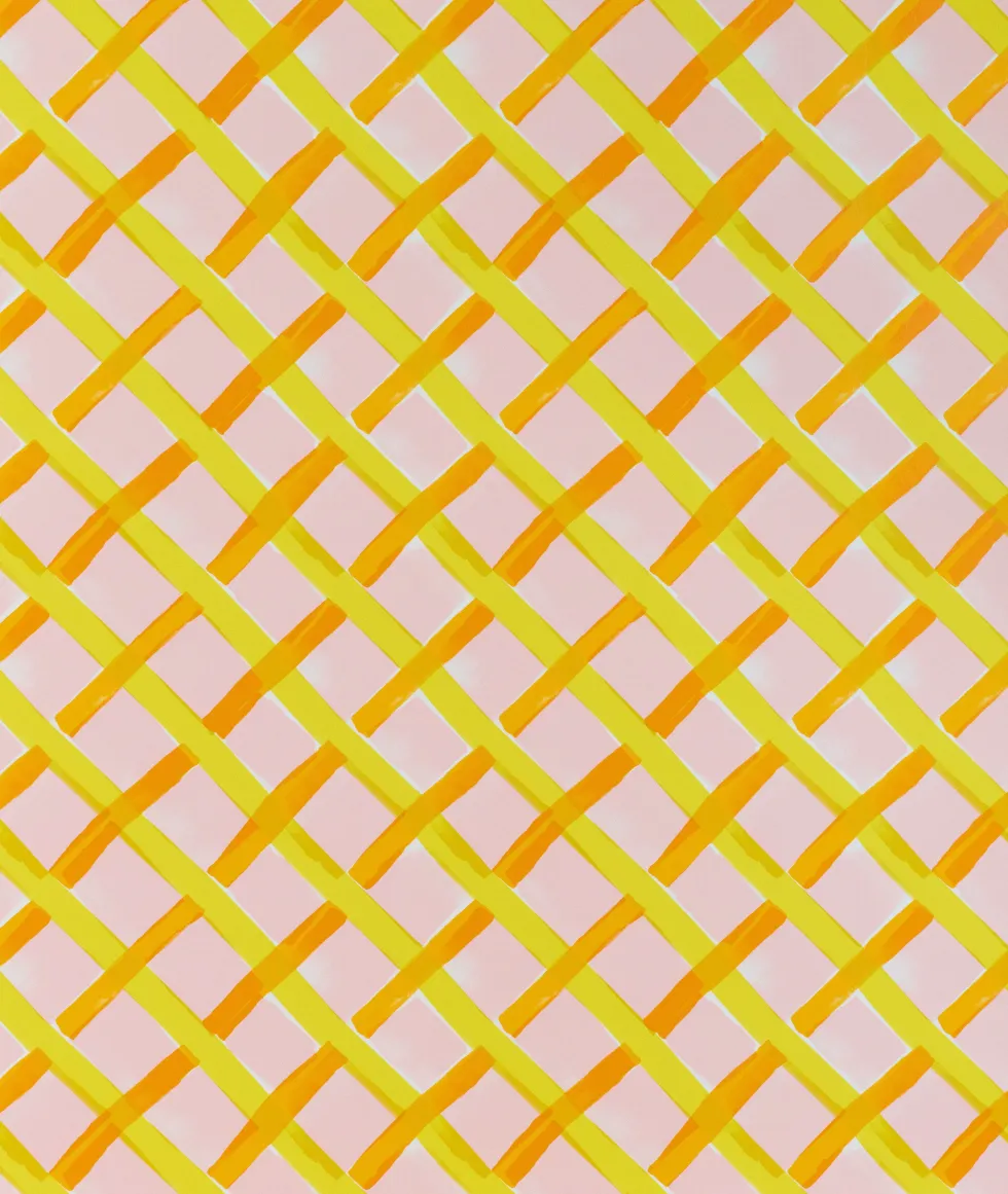Rouleau de papier peint rose 1 m Croisillon - Petite Friture