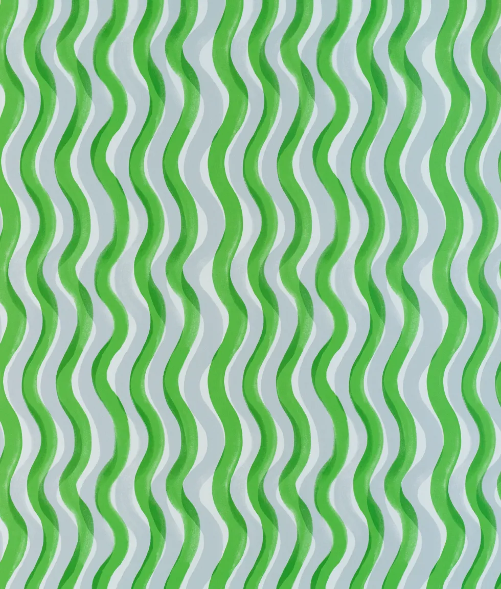 Rouleau de papier peint vert 1 m Gaufrette - Petite Friture