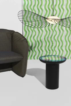 Rouleau de papier peint vert 1 m Gaufrette - Petite Friture
