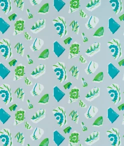 Rouleau de papier peint vert 1 m Mosaïque - Petite Friture
