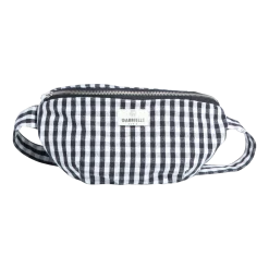 Sac banane en coton vichy noir - Gabrielle Paris