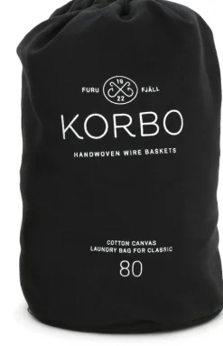 Sac en tissu noir pour panier 80 L Laundry Bag - KORBO