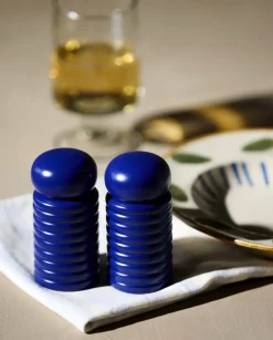 Salière et poivrier en bois bleu marine Ras - Nordal