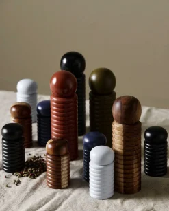 Salière et poivrier en bois d'acacia marron Ras - Nordal