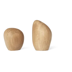 Salière et poivrier en chêne massif Cairn - Ferm Living