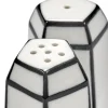 Salière et poivrier en porcelaine blanc et noir Carte Blanche - SERAX