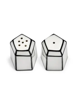 Salière et poivrier en porcelaine blanc et noir Carte Blanche - SERAX