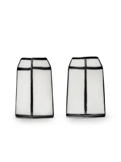 Salière et poivrier en porcelaine blanc et noir Carte Blanche - SERAX