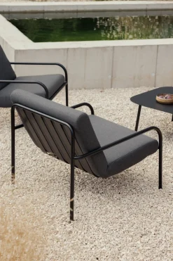 Salon de jardin 4 éléments en acier noir et assise graphite - Metallbude