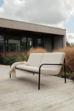 Salon de jardin 3 éléments en acier noir et assise sable - Metallbude