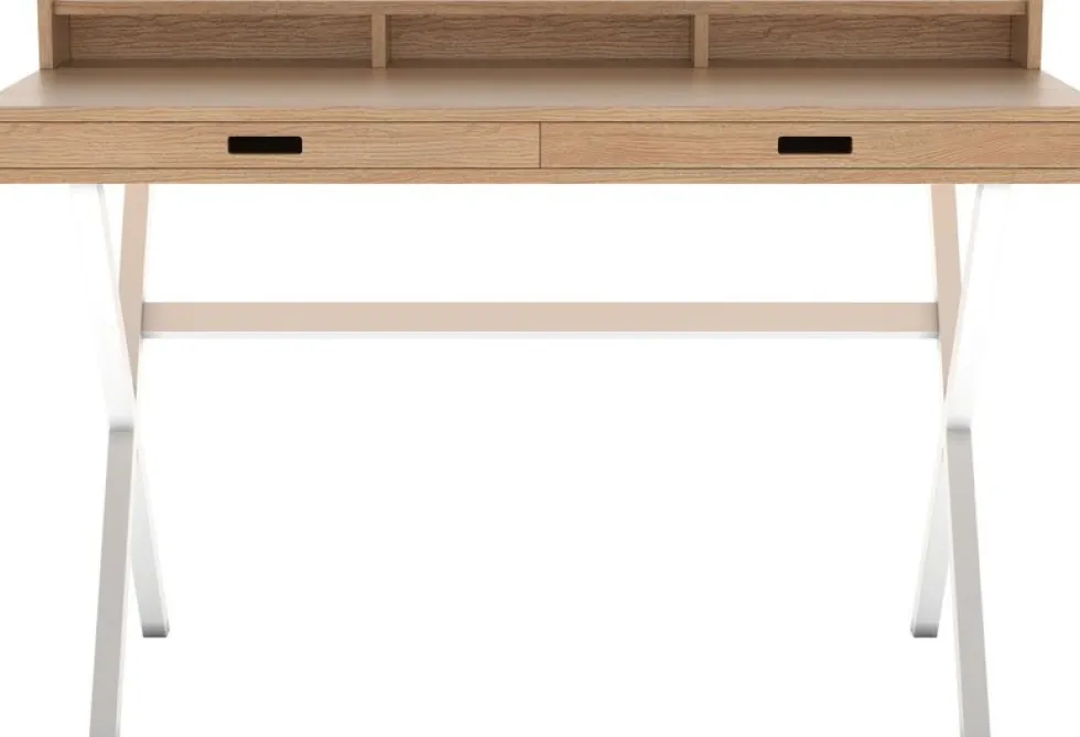 Secrétaire en chêne blanc 120 x 56 x 82,8 cm Hyppolite - Hartô