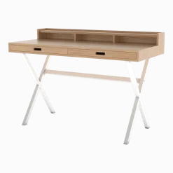 Secrétaire en chêne blanc 120 x 56 x 82,8 cm Hyppolite - Hartô