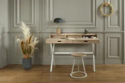 Secrétaire en chêne blanc 120 x 56 x 82,8 cm Hyppolite - Hartô