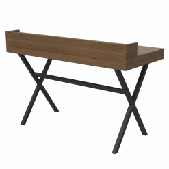 Secrétaire en chêne teinté et métal noir 120 x 56 x 82,8 cm Hyppolite - Hartô