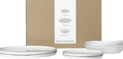Service de vaisselle pour deux en grès blanc Nordic Salt - Broste Copenhagen