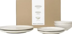 Service de vaisselle pour deux en grès émaillé crème Nordic Vanilla - Broste Copenhagen