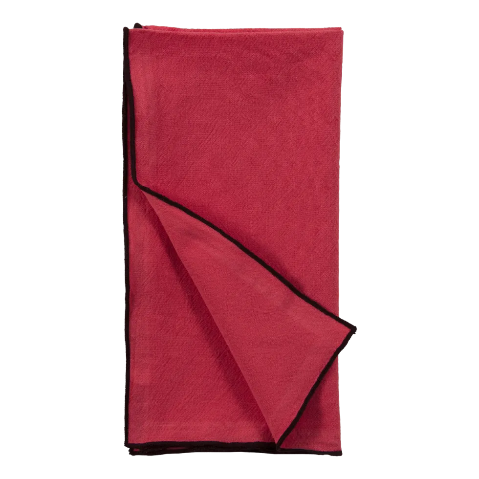 Serviette en coton lavé fuchsia 45 x 45 cm - The Cool Republic