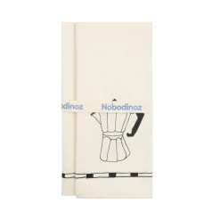 2 serviettes de table en popeline de coton bio noir 45 x 45 cm - Nobodinoz