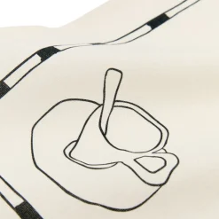 2 serviettes de table en popeline de coton bio noir 45 x 45 cm - Nobodinoz