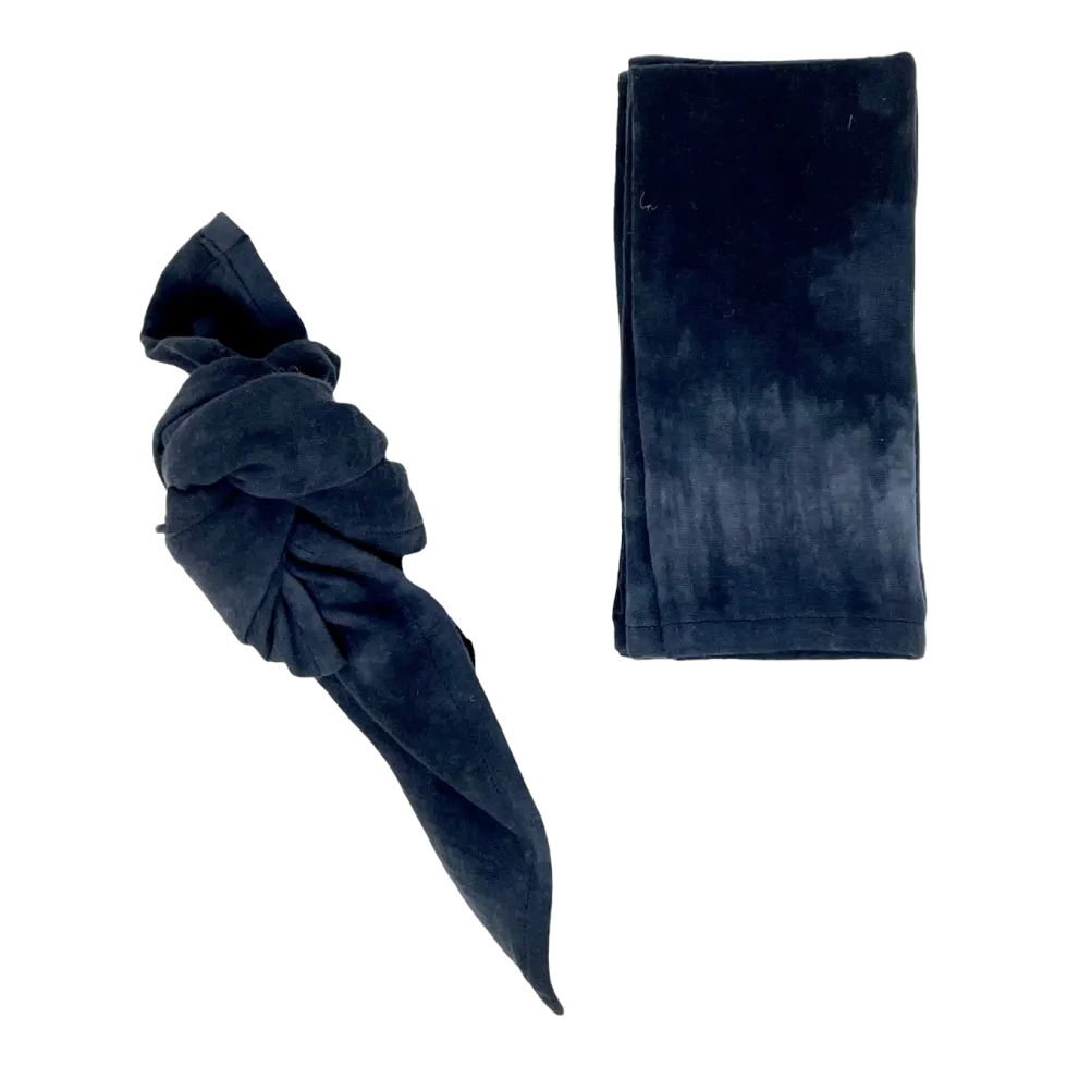 3 serviettes de table tie and dye noir Pétunia - Maryne Guyot Créations