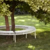 Set de 2 bancs de jardin à 6 pieds en métal vert crème Palissade - HAY