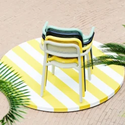 Set de 4 chaises beiges Toni - Fatboy