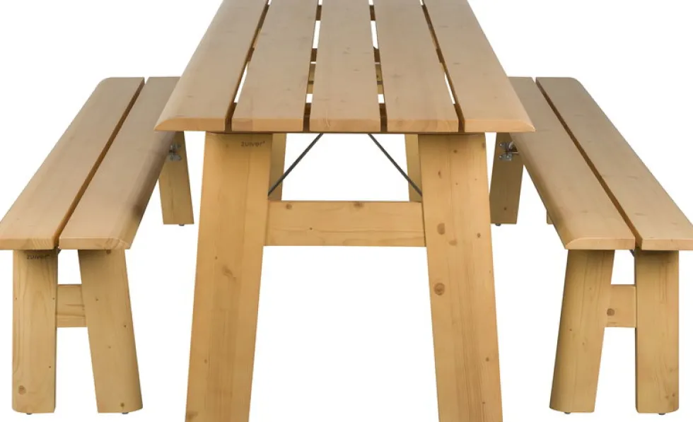 Set de jardin en pin naturel Avenue - Zuiver