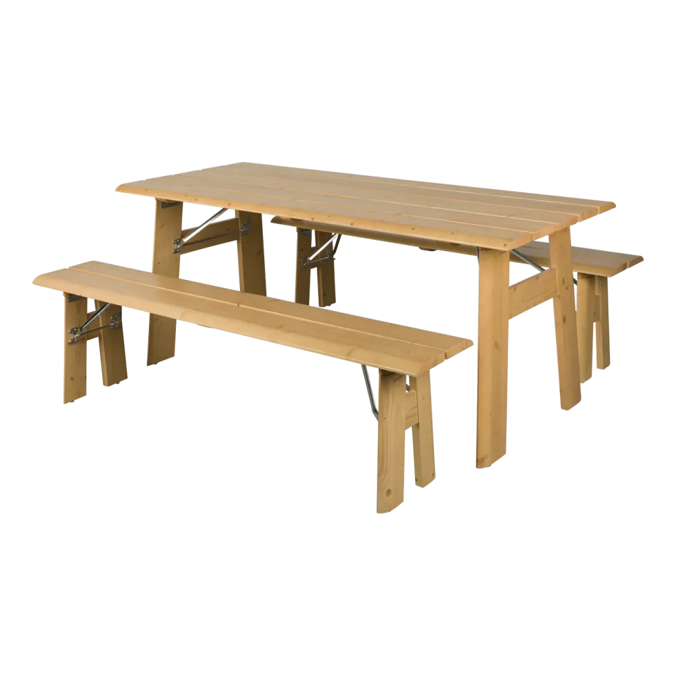 Set de jardin en pin naturel Avenue - Zuiver