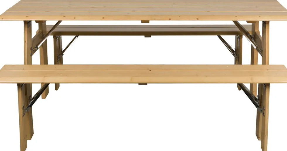 Set de jardin en pin naturel Avenue - Zuiver