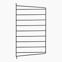 Set de 2 montants muraux en acier noir 50 x 30 cm - String furniture