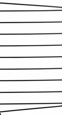 Set de 2 montants muraux en acier noir 50 x 30 cm - String furniture