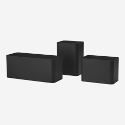 Set de 3 organisateurs noir 9x8x7cm Works - String furniture