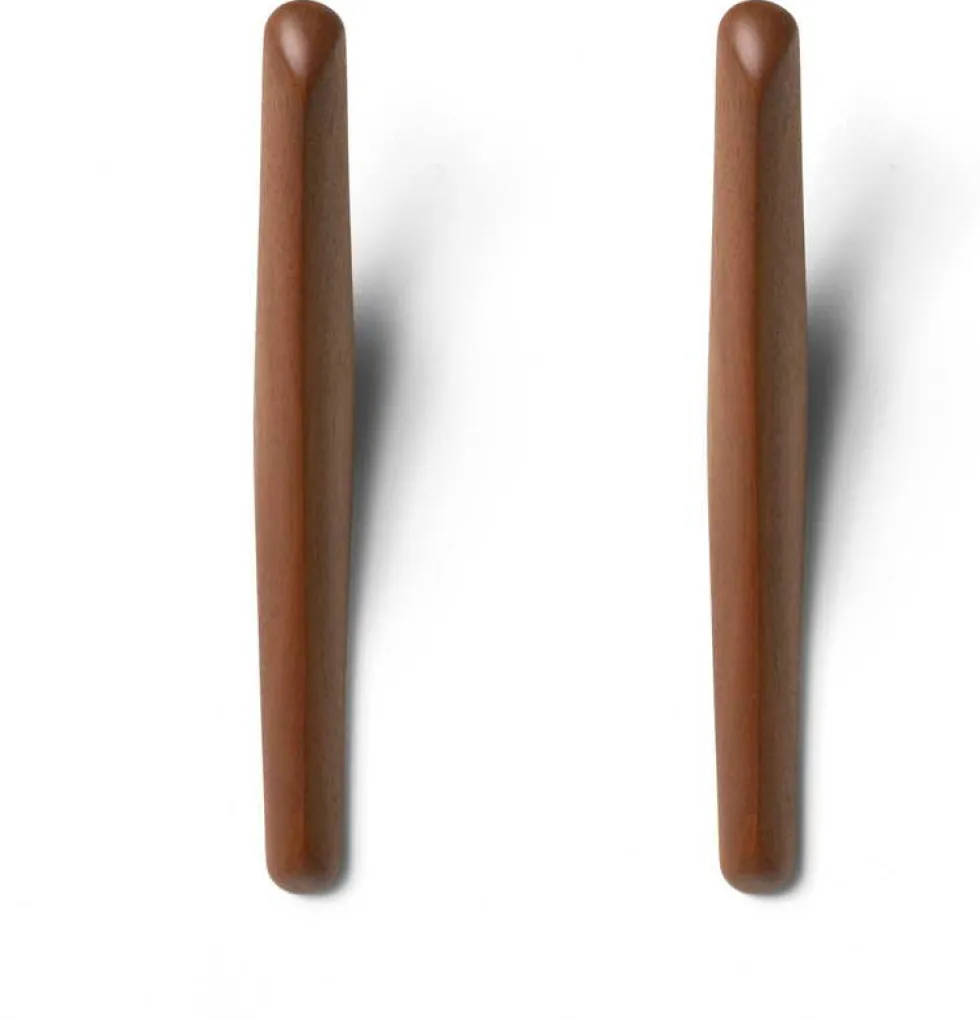 Set de 2 porte-manteaux en acajou massif PI - Ethnicraft Accessories