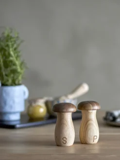 Set de salières et poivrières Rahim en hévéa brun - Bloomingville
