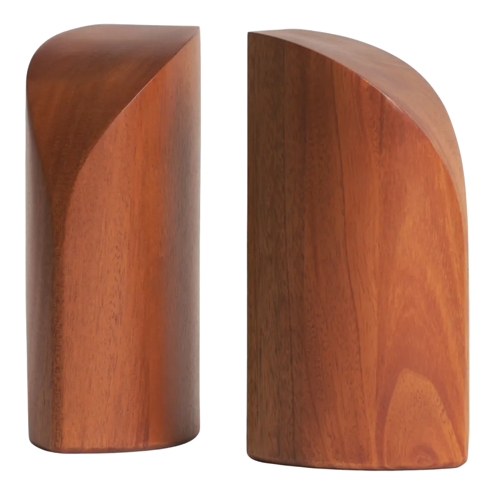 Set de 2 serre-livres en acajou massif PI - Ethnicraft Accessories