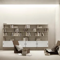Set de 3 étagà¨res en MDF beiges 78Â xÂ 30Â cm - String furniture